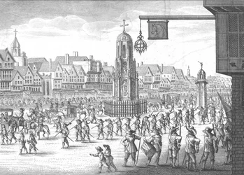 Cheapside, croix et conduit, 1638, 1809