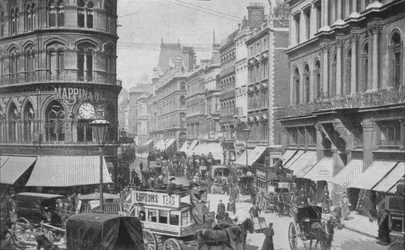 Cheapside depuis la Mansion House, City de Londres