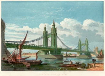 Pont de Chelsea, Londres, 1858