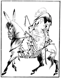 Prêtre chinois sur une mule, 15ème siècle