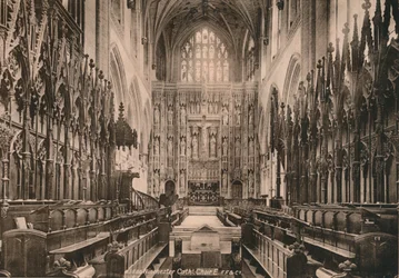 Chœur de la cathédrale de Winchester, Hampshire, début du 20e siècle