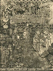 Christ sur le mont des Oliviers, impression en pointillés, 1915