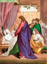 Christ ressuscitant la fille de Jaïre, gouverneur de la synagogue, d