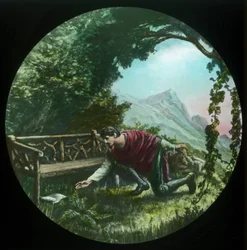 Christian revient et trouve le rouleau, vers 1910