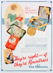 Publicité de Noël pour les chocolats Rowntrees York, 1924
