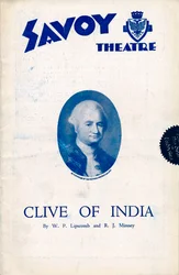 Programme de Clive of India pour le Savoy Theatre, 1934
