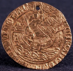 Pièce Korabelnik de Tsar Ivan III Revers : Souverain sur son navire, 1471-1490