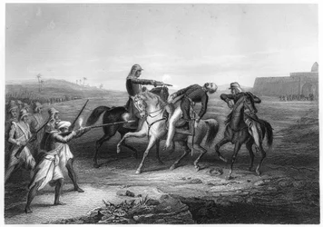 Colonel Platt tué par les mutins à Mhow, vers 1860