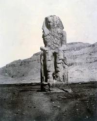 Colosses de Memnon, Thèbes, Égypte, 1852