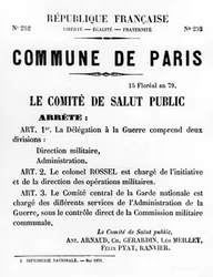 Commune de Paris, des affiches politiques françaises de la Commune de Paris, mai 1871
