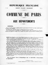 Commune de Paris, des affiches politiques françaises de la Commune de Paris, mai 1871