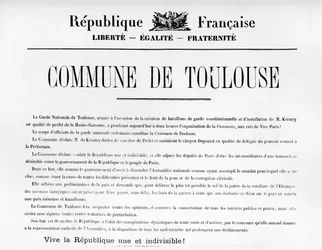 Commune de Toulouse, des affiches politiques françaises de la Commune de Paris