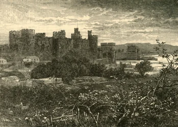 Château de Conway, depuis la route de Llanrwst, 1898