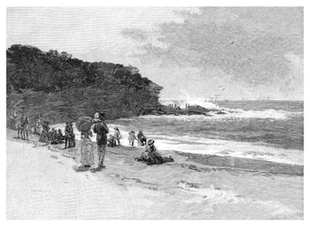 Plage de Coogee, Sydney, Nouvelle-Galles du Sud, Australie, 1886