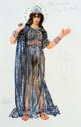 Conception de costume pour la Reine de la Nuit, 1913