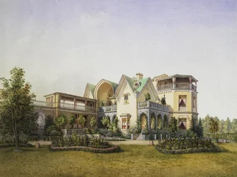 Palais Cottage dans le parc Alexandria à Peterhof, 1847