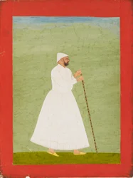 Officiel de la cour portant un jama blanc, vers 1740