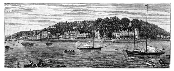 Port de Cowes, Île de Wight, 1900