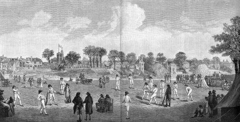 Cricket à Moulsey Hurst, 1890