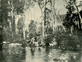 Traversée de la rivière, près des chutes de Buffalo, 1901