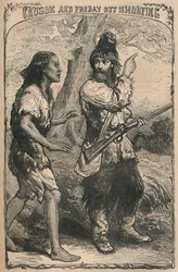 Crusoe et Vendredi à la chasse, vers 1870