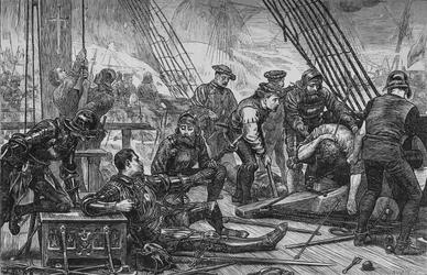 Mort de Sir Andrew Barton, août 1511, vers 1880