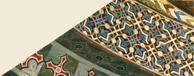 Décoration dans la basilique de Saint François, Assise, Italie, 1928