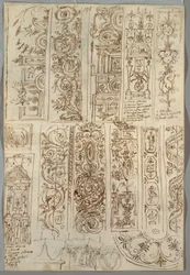 Études décoratives de candélabres