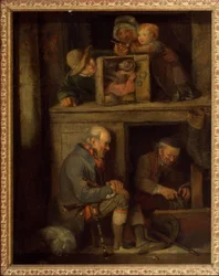 Le joueur de cornemuse chez le cordonnier