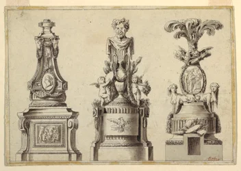 Dessins pour trois piédestaux
