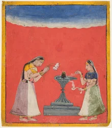 Devangandhari Ragini de Hindola, vers 1700