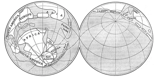 Diagramme de la Terre pendant la période carbonifère, 1922