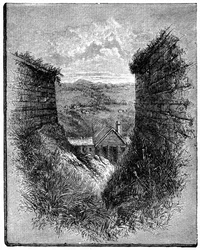 Fossé et remparts, Québec, Canada, fin du 19ème siècle