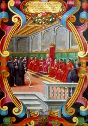 Le Doge de Venise et son conseil, fin du 16e siècle