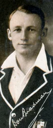 Donald George Don Bradman, joueur de cricket australien, 1935