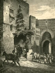 Porte des Mamelouks, La Citadelle, Le Caire, 1890