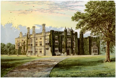 Drakelowe Hall, Derbyshire, maison du baronnet Gresley, vers 1880