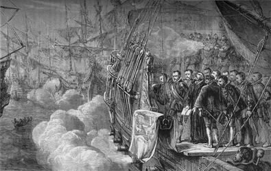 Funérailles de Drake, janvier 1596, c1880