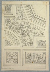 Dessin, Conception pour un plafond, vers 1800