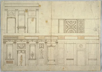 Dessin, Conception pour un intérieur, 1800-1820
