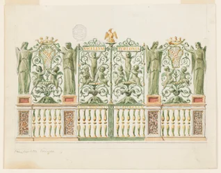 Dessin, Projet pour une porte de chapelle, 1845