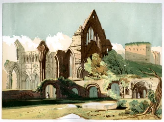 Abbaye de Dryburgh, vers 1850