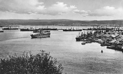 Port de Durban depuis le Bluff, Afrique du Sud