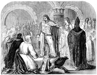 Édouard Ier présentant son fils nouveau-né aux Gallois, 1284