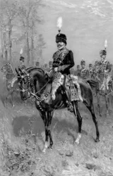 Édouard VII en colonel en chef des 10e hussards, 1902