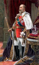 Édouard VII en grand costume de couronnement, 1902