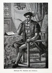 Édouard VI écrivant son Journal, 1882