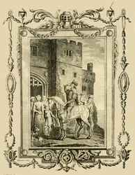 Édouard le Martyr poignardé sur ordre de sa belle-mère, Elfrida, au château de Corfe, 978