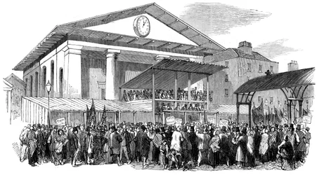 Réunions électorales à Covent Garden lors de l