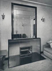 Cheminée électrique et dessus de cheminée par James Clark & Son Ltd., 1940